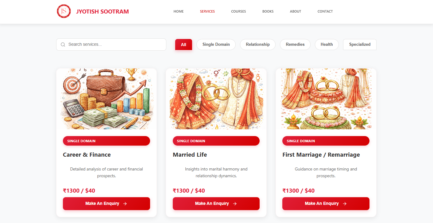 Jyotish Sootram Astrology Consultation & Learning Platform