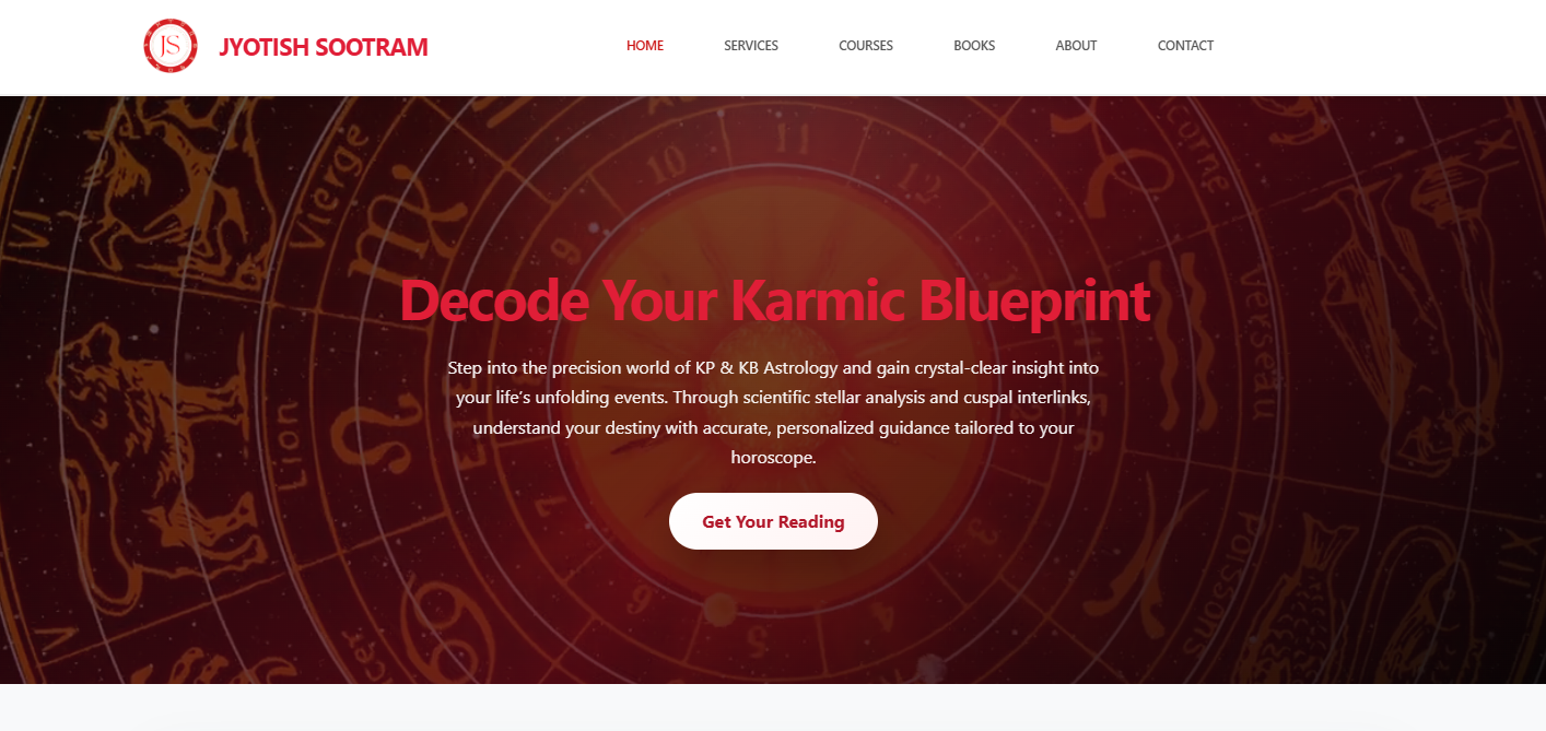 Jyotish Sootram Astrology Consultation & Learning Platform